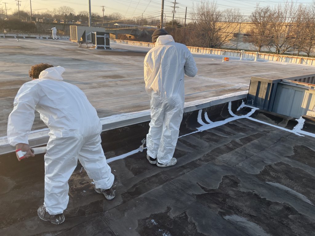 Commercial roof installation