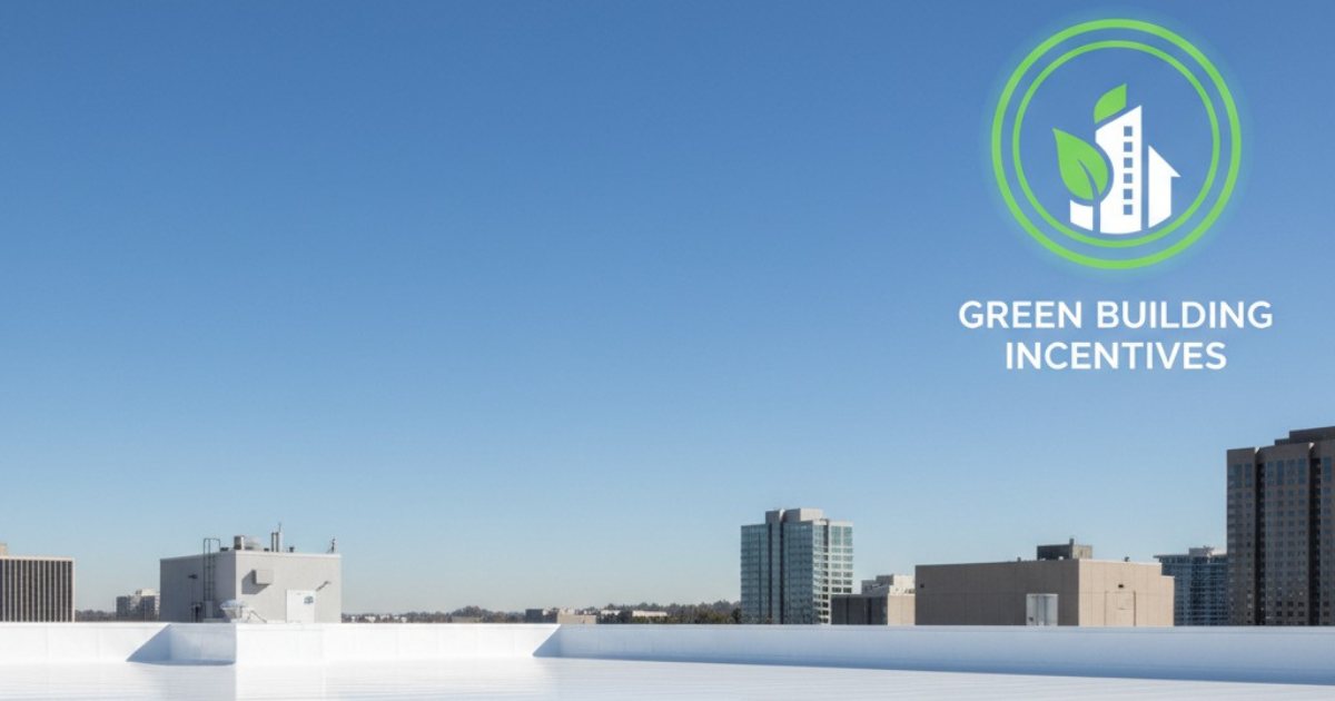 reflective white roof qualifying for green building incentives