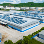 Industrial roofing Detroit auto plant with durable flat roof system for heavy manufacturing facilities